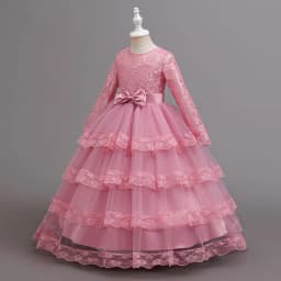 New Flower Girl Dresses For Weddings Fashion Lace Sequin Princess Birthday Party Dress Luxury Elegant First Communion kid 4-14Y