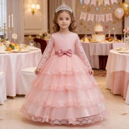 New Flower Girl Dresses For Weddings Fashion Lace Sequin Princess Birthday Party Dress Luxury Elegant First Communion kid 4-14Y