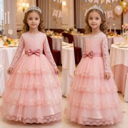 New Flower Girl Dresses For Weddings Fashion Lace Sequin Princess Birthday Party Dress Luxury Elegant First Communion kid 4-14Y