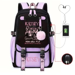 Trendy Girl Group School Bags for Students Girls Large Capacity Travel Book Bag Usb Charging Laptop Backpack Children Backpacks