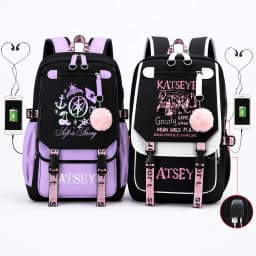 Trendy Girl Group School Bags for Students Girls Large Capacity Travel Book Bag Usb Charging Laptop Backpack Children Backpacks