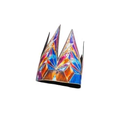 Kids Evil Queen Halloween Costume Girls Shiny Blue Gown Black Cloak Colorful Crown for Stage Performance Themed Party Dress Up