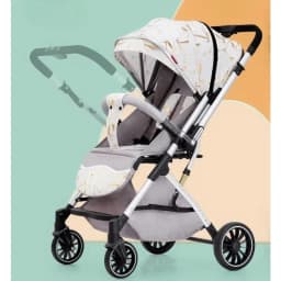 Four-wheel Baby Stroller Two-way Lightweight High-view Baby Stroller Can Sit or Lie Down Portable Travel Baby Stroller
