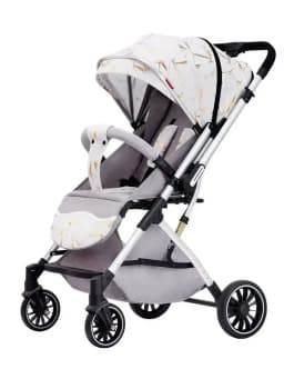 Four-wheel Baby Stroller Two-way Lightweight High-view Baby Stroller Can Sit or Lie Down Portable Travel Baby Stroller