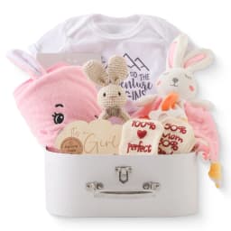 Baby Double Sided Cotton Blanket Newborn Milestones Cards Crochet Rattle Toy Bath Set Gifts Box Baby Photography Prop Birth Gift