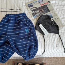 2026 Winter New Children Loose Trousers Cotton Boys Striped Casual Pants Baby Fleece Warm Pants Boy Girl Cotton Kids Clothes