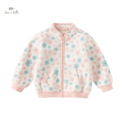 Dave Bella Spring Autumn Jackets Coats Girls Outwear Long Sleeve Zipper Toddler Clothing Baby Print Costume DB396-Y
