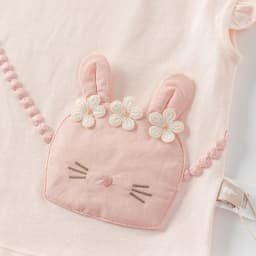 Dave Bella Children's T-shirt Summer Fashion Casual Sweet Cute Cartoon Rabbit Girl's Short Sleeves Bottoming Shirt DB2251720