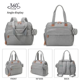 PANGDUBE Large Size Mom Dad Backpack Baby Diaper Bags with Pacifier Bag Nappy Bag for Baby Things Maternity Backpack for Mommy