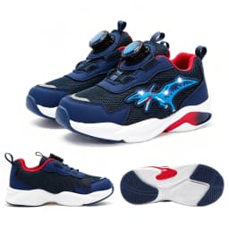 EXDINO Dinosaur Light Up Toddler Little Kids Shoes Mesh Breathable LED Flashing for Boys Non-slip Soft Lining Sports Sneakers