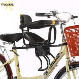 PANGDUBE Universal Front Bike Child Seat Adjustable Baby Bicycle Carrier with Safety Belt Foldable Kids Cycle Seat for Mountain