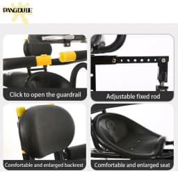 PANGDUBE Universal Front Bike Child Seat Adjustable Baby Bicycle Carrier with Safety Belt Foldable Kids Cycle Seat for Mountain