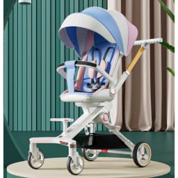 Baby stroller 0 to 3 years High view Shock absorption four wheels stroller folding Can sit or lie down lightweight baby stroller