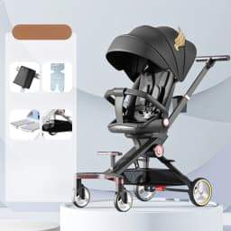Baby stroller 0 to 3 years High view Shock absorption four wheels stroller folding Can sit or lie down lightweight baby stroller