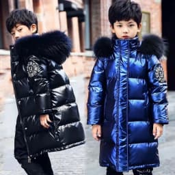 Boys Down Jackets 5-17Years 2025 Winter Teen Boy Thick Warm Cotton Hooded Coats Outerwear Children Clothing Windbreaker Jackets