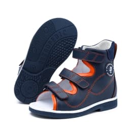 Princepard Children's Orthopedic Sandals Summer Corrective AFO Leather Shoes with Arch Support Thomas Sole EU 20-35