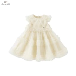 Dave Bella Girls' Dress Summer New Sweet Charm Cute Children's Elegant Mesh Princess Dress Birthday Party Outdoor DB2251650
