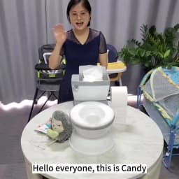 Childrens Simulation Grey Solid Baby Training Potty With Flushing Sound