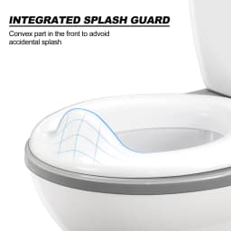 Childrens Simulation Grey Solid Baby Training Potty With Flushing Sound
