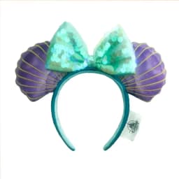Disney Mickey Ears Headbands Mermaid Ariel Princess Sequin Bows Headwear Fashion Headdress Cosplay Plush Kids Headband Gift