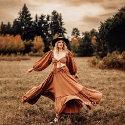 Boho Maternity Photoshoot Dress 2 Piece Set Floor-Length Maxi Dress With High Slit, Outdoor Comfort-Fit Pregnancy Friendly Dress