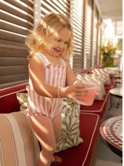 AP SS26 white denim collection children girls boys cotton jeans denim jumper skirts shirts family matching clothes