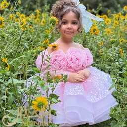 KLFLGD Baby gorgeous show dress one shoulder sequins Pageant competition dress girl dress evening dress suitable baby girl skirt