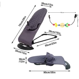 2-in-1 Adjustable Baby Bouncer Seat and Toddler Chair, Newborn to Toddler (8-29 lbs), 3 Positions, Lightweight & Portable