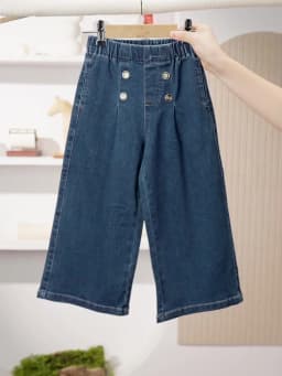 Dave Bella Girls Wide Leg Jean Pants Spring Autumn Girls Straight Pants Casual Loose Jeans Outdoor Trousers DK3252665