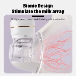 1 PC Wearable Breast Pump Electric Hands Free Low Noise Leak-Proof Breast Milk Pump with 3 Modes 9 Levels for Moms