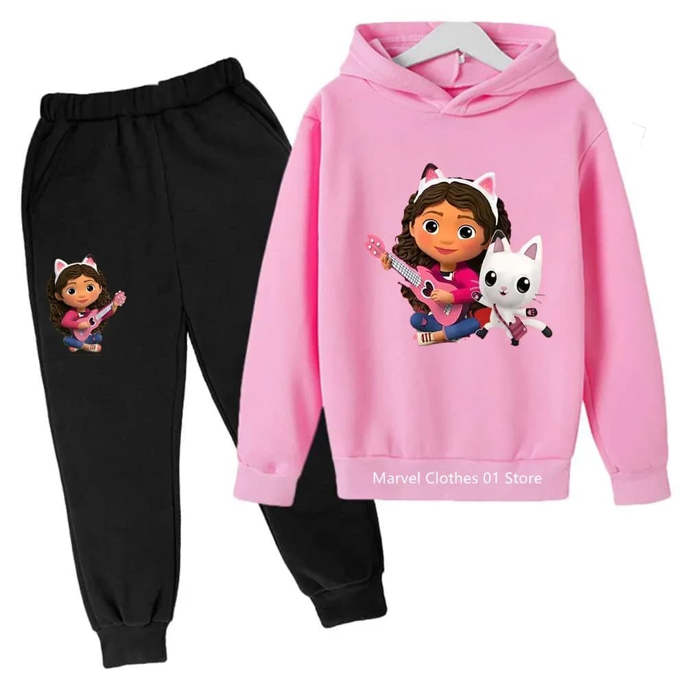 Hoodies Pants 2pcs Sets Cute Children Costume Kids TracksuitsKids Gabbys Doll House Hoodie Girls Clothes Mirabel