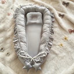 Cotton Babynest for Newborn Baby Bed Nest Ruffle Baby Bassinet Travel Bed Portable Lounger Toddler Crib Breathable Sleep Nest