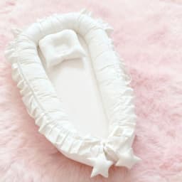 Cotton Babynest for Newborn Baby Bed Nest Ruffle Baby Bassinet Travel Bed Portable Lounger Toddler Crib Breathable Sleep Nest