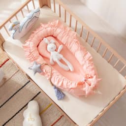 Cotton Babynest for Newborn Baby Bed Nest Ruffle Baby Bassinet Travel Bed Portable Lounger Toddler Crib Breathable Sleep Nest