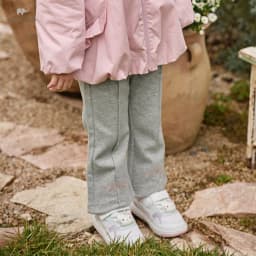 Dave Bella Children Knitted Pants Spring Autumn Girls Clothing Baby Kids Casual Gray Trousers Elastic Waist Navy Blue DB1260022