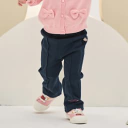 Dave Bella Children Knitted Pants Spring Autumn Girls Clothing Baby Kids Casual Gray Trousers Elastic Waist Navy Blue DB1260022
