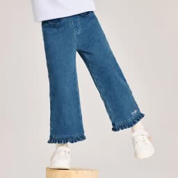 Dave Bella Children Jean Pants Winter Autumn Girls Plush Cowboy Pant Cotton Outerwear Kids Denim Trousers Straight Leg DK4242997