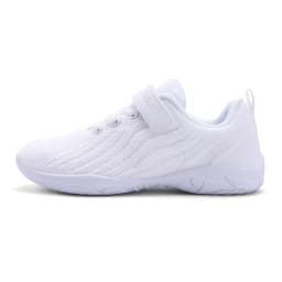 BAXINIER Girls White Cheer Shoes Trainers Breathable Training Dance Tennis Shoes Lightweight Youth Cheer Competition Sneakers