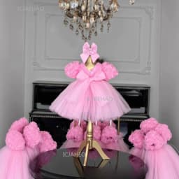 2024 Wed Dress Vestido Children Flower Girl Princess Dresses Clothes Kids Birthday Party Tutu Gown Costume Piano Pageant Outfit