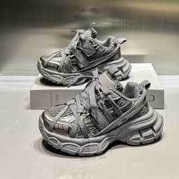 Kids Casual Sneakers for Boys Girls Non-slip Breathable Mesh Toddler Walking Shoes Strappy Versatile Chic Comfort Wear 4-6years