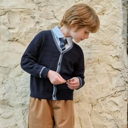 Dave Bella Children Cardigan Sweater Autumn Spring Long Sleeve Boys Knitted Cotton Top Fashion Outerwear Kids Clothes DK1261187