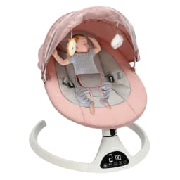 Portable Baby Stroller Rocker Electric Rocking Chair 0-12 Months Baby Rocker To Sleep Pink/Green/Grey