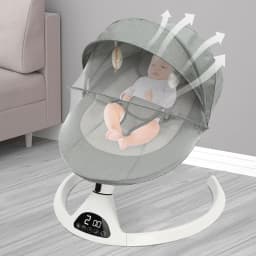 Portable Baby Stroller Rocker Electric Rocking Chair 0-12 Months Baby Rocker To Sleep Pink/Green/Grey