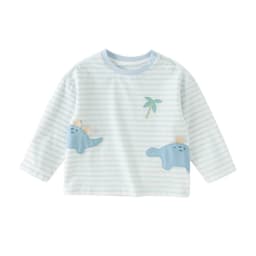 Dave Bella Children Bottoming T-shirts Spring Summer Pure Cotton Boys Girls Stripe Pullover Long Sleeves Kids Clothing DB1260806