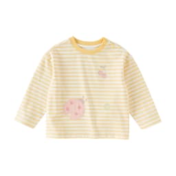 Dave Bella Children Bottoming T-shirts Spring Summer Pure Cotton Boys Girls Stripe Pullover Long Sleeves Kids Clothing DB1260806