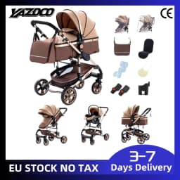 Hot Sale 3-in-1 Baby Stroller, Luxury Aluminum Frame Portable Travel Pram, High Landscape View Folding Carriage for Newborns