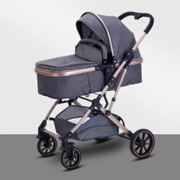 Baby Stroller: Sit-or-Lie Position, High-View Two-Way Design, Adjustable Backrest, Easy Folding, Shock Absorption, Ages 0–3