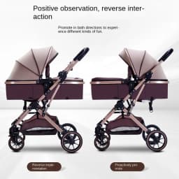 Baby Stroller: Sit-or-Lie Position, High-View Two-Way Design, Adjustable Backrest, Easy Folding, Shock Absorption, Ages 0–3