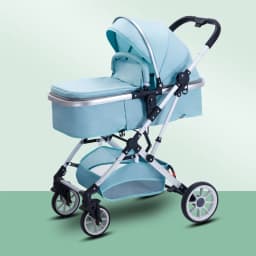 Baby Stroller: Sit-or-Lie Position, High-View Two-Way Design, Adjustable Backrest, Easy Folding, Shock Absorption, Ages 0–3
