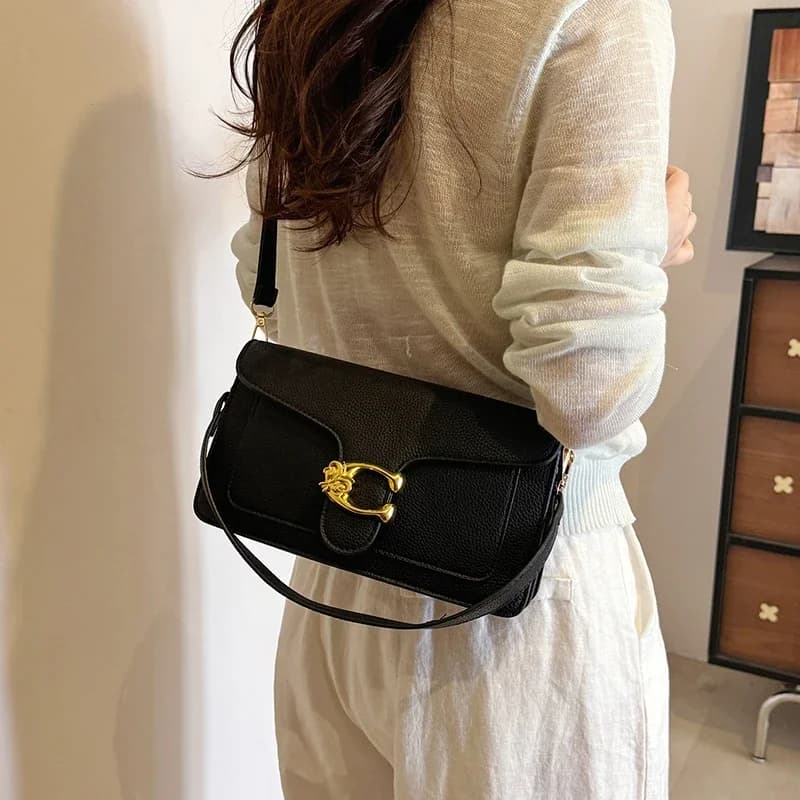 New trendy shoulder bag, designer handbag with detachable shoulder strap, elegant and fashionable women's crossbody bag